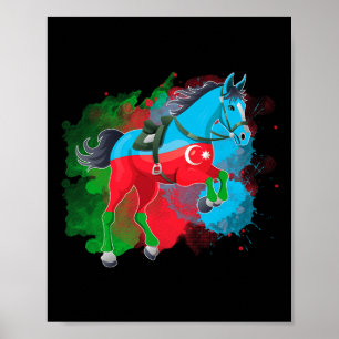Poster Drapeau Azerbaïdjan