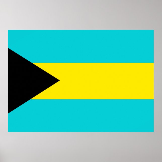 Poster Drapeau Bahamas (Devant)