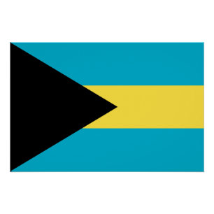 Poster Drapeau bahaméen