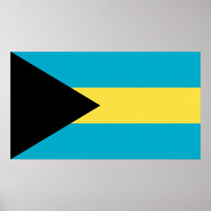 Poster Drapeau bahaméen