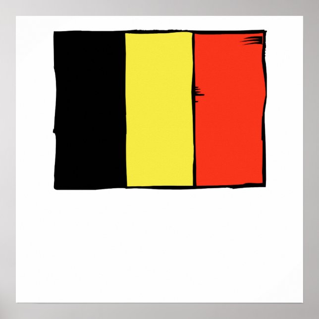 Poster Drapeau Belgique (Devant)