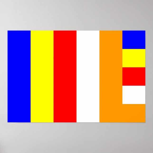 Poster Drapeau bouddhiste (Devant)