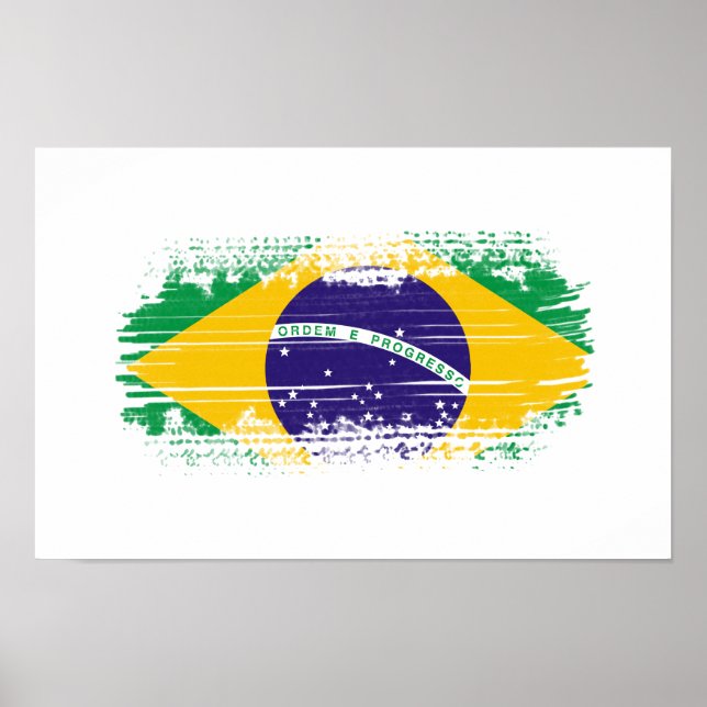 Poster Drapeau brésilien (Devant)
