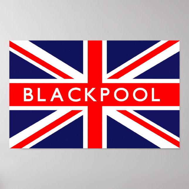 Poster Drapeau britannique Blackpool (Devant)