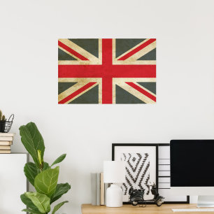 Poster Drapeau britannique vintage Union Jack