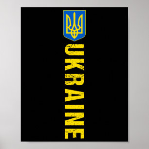 Poster Drapeau Cadeau Ukraine Ukraini Kiev Ukrainien Ukra