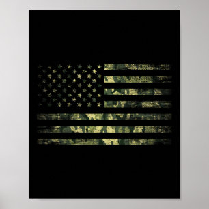 Poster Drapeau Camo Américain Usa Boys Hommes Femmes Fill