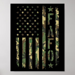 Poster Drapeau camouflage Fafo