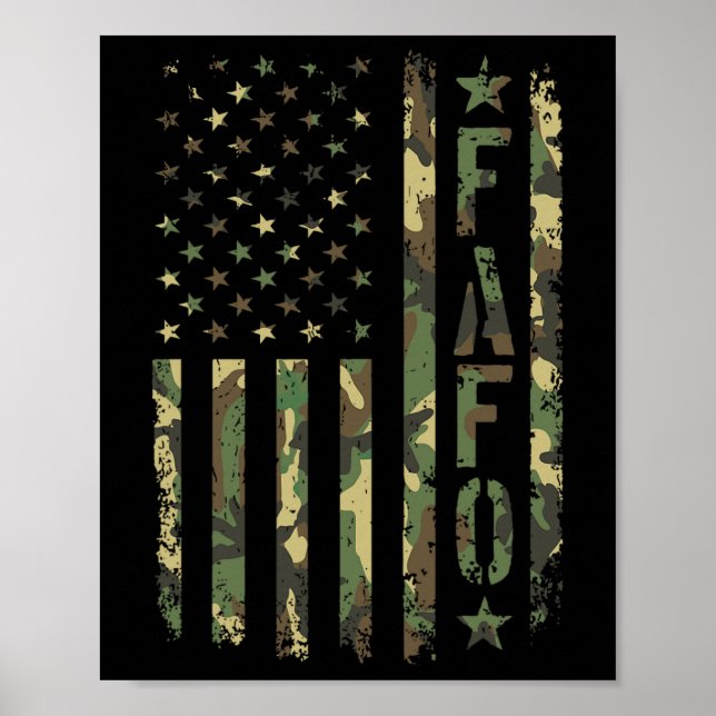 Poster Drapeau camouflage Fafo  (Devant)