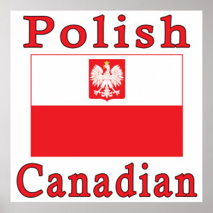Poster Drapeau canadien polonais