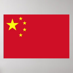 Poster Drapeau Chine