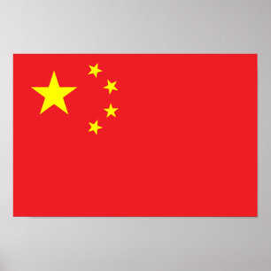 Poster Drapeau chinois