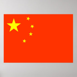 Poster Drapeau chinois