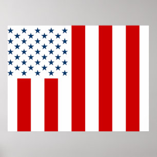 Poster Drapeau civil américain en temps de paix