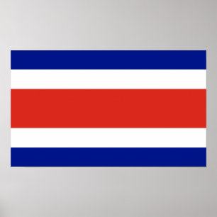 Poster Drapeau civil du Costa Rica