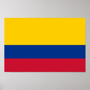 Poster Drapeau Colombie