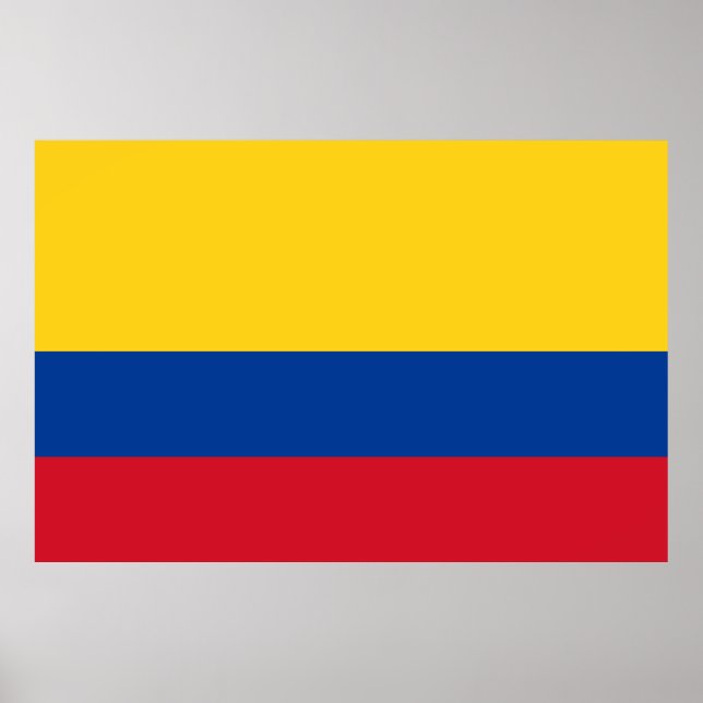 Poster Drapeau Colombie - Bandera De Colombia (Devant)