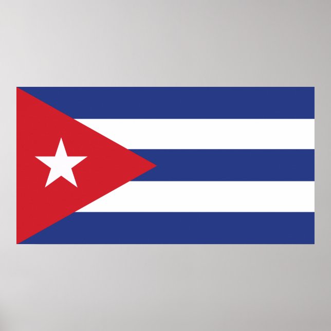 Poster Drapeau Cuba (Devant)