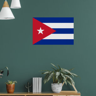 Poster Drapeau cubain, La Havane, Fidel Castro, Che Gueva