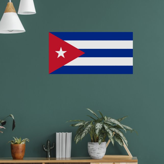 Poster Drapeau cubain, La Havane, Fidel Castro, Che Gueva (Salon 1)