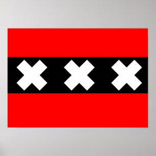 Poster Drapeau d'Amsterdam