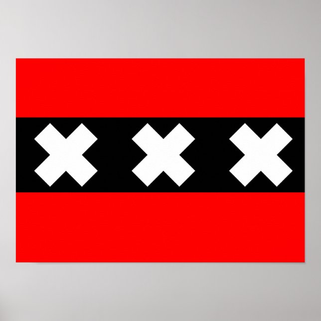 Poster Drapeau d'Amsterdam (Devant)