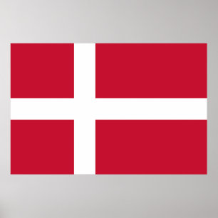 Poster Drapeau Danemark