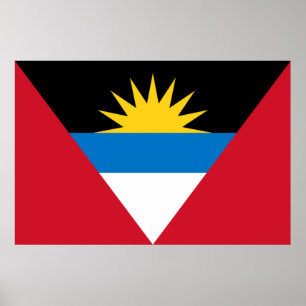 Poster Drapeau d'Antigua-et-Barbuda