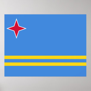 Poster Drapeau d'Aruba