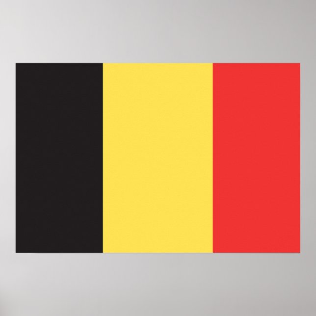 Poster Drapeau de Belgique (Devant)