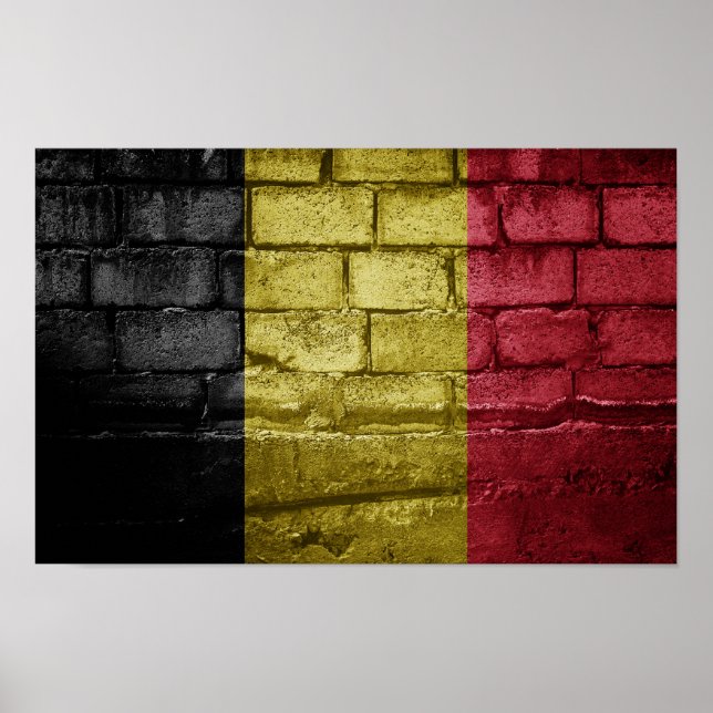 Poster Drapeau de Belgique (Devant)