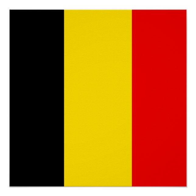 Poster Drapeau de Belgique (Devant)