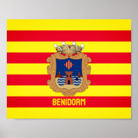 Drapeau de Benidorm - Comunidad Valenciana (ESP)