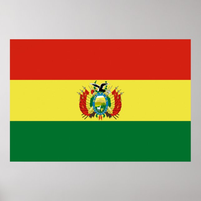 Poster Drapeau de Bolivie (Devant)