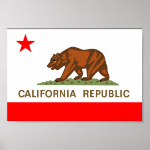 Poster Drapeau de Californie