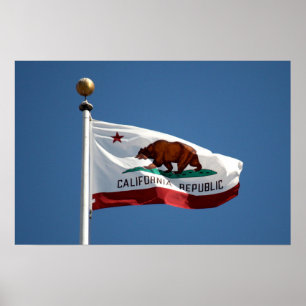 Poster drapeau de Californie