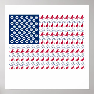 Poster Drapeau de chat