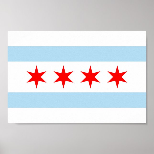 Poster Drapeau de Chicago (Devant)