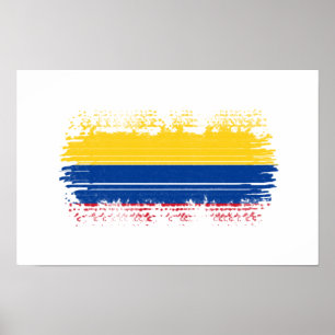Poster Drapeau de Colombie