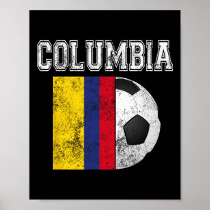 Poster Drapeau de Colombie - Football