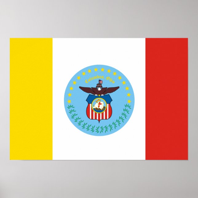 Poster Drapeau de Columbus, Ohio (Devant)