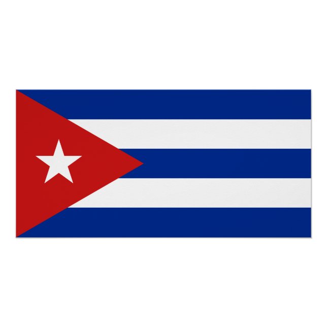 Poster Drapeau de Cuba (Devant)