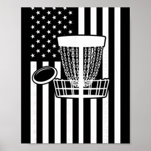 Poster Drapeau de Disc Golf Usa - Disc Golf Sket Américai