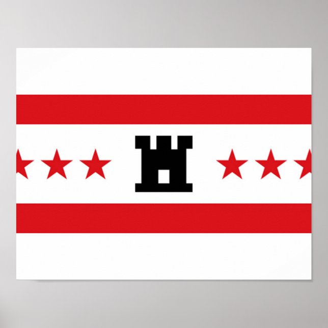 Poster Drapeau de Drenthe (Devant)