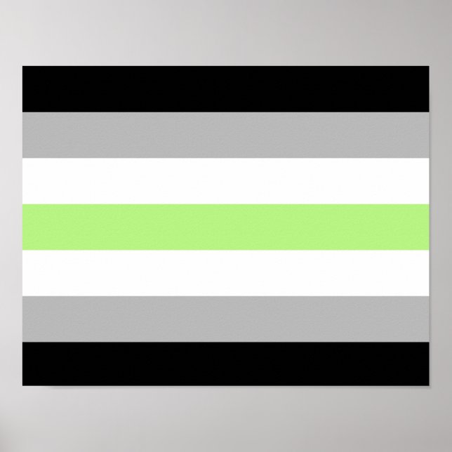 Poster Drapeau de fierté agender (Devant)
