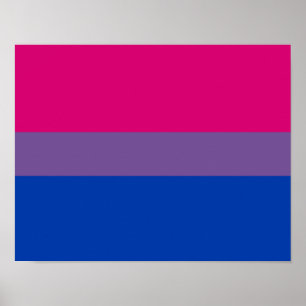 Poster Drapeau de fierté bisexuel