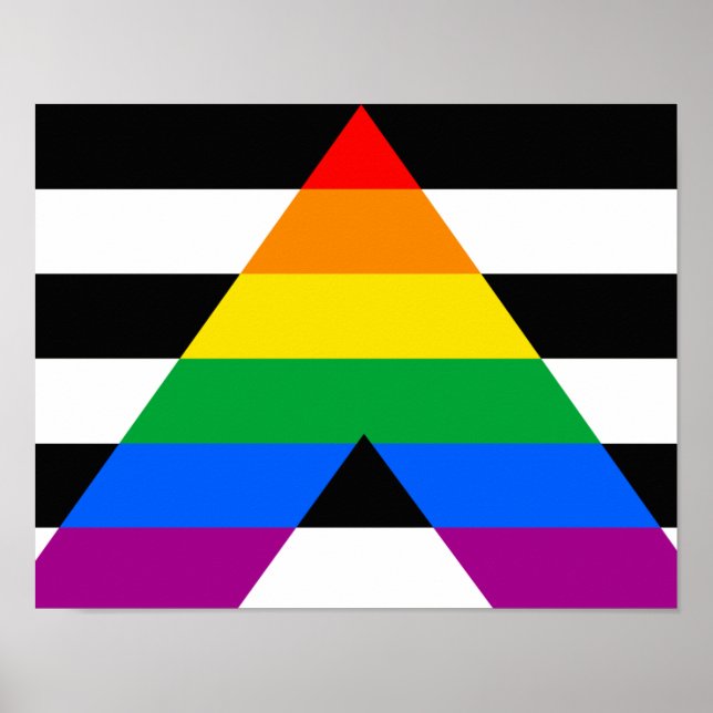 Poster Drapeau de fierté d'allié (Devant)