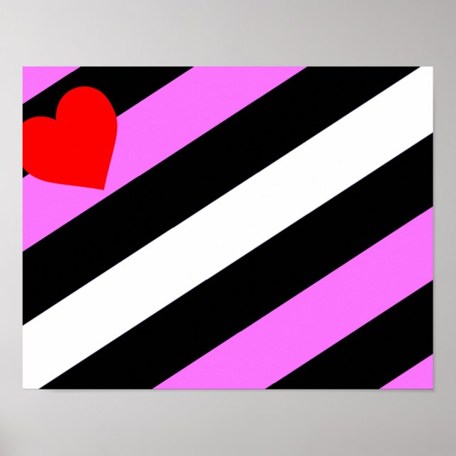 Poster Drapeau de fierté de fille de cuir (Devant)