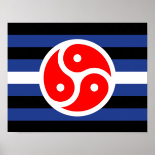 Poster Drapeau de fierté de pratique en cuir