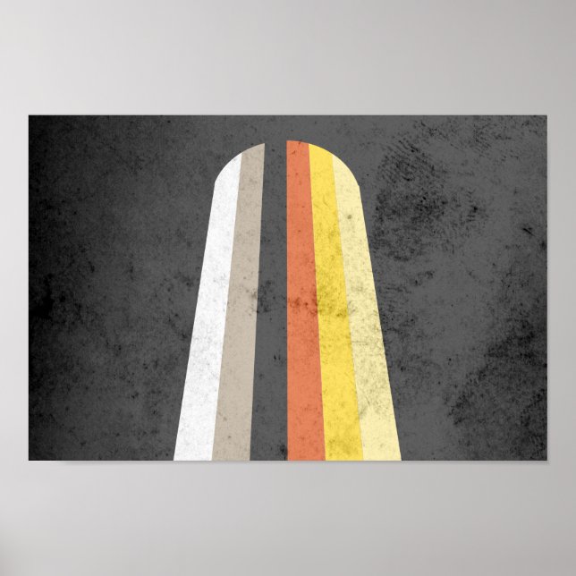 POSTER DRAPEAU DE FIERTE DES CHEVEUX LONGS (Devant)